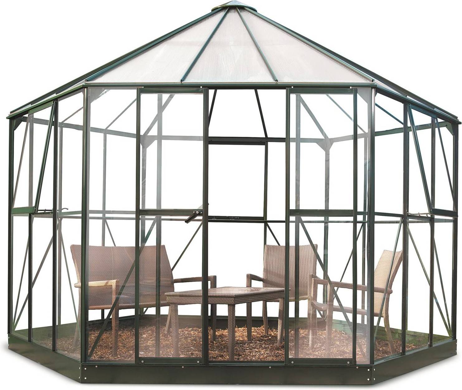 Halls Greenhouses Atrium 9m2 Aluminium Glas – bäst i test orangeri nummer 5